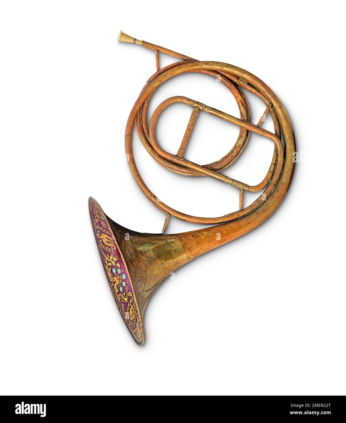 Horn instrument background not trumpet hi-res stock photography and images  - Alamy