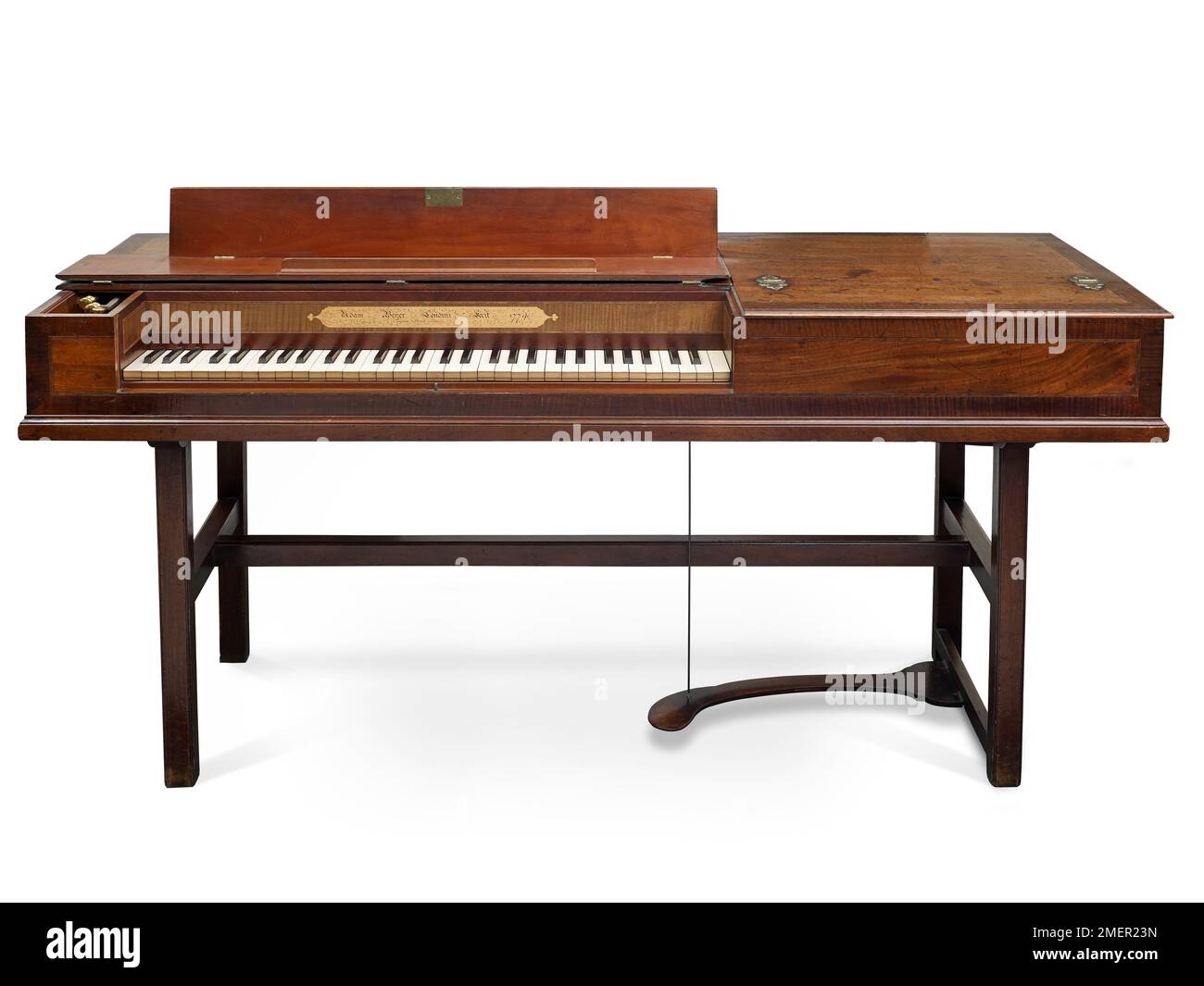 5-octave, English single-action square piano, without escapement or check, made by Adam Beyer, London, England, 1779 Stock Photo