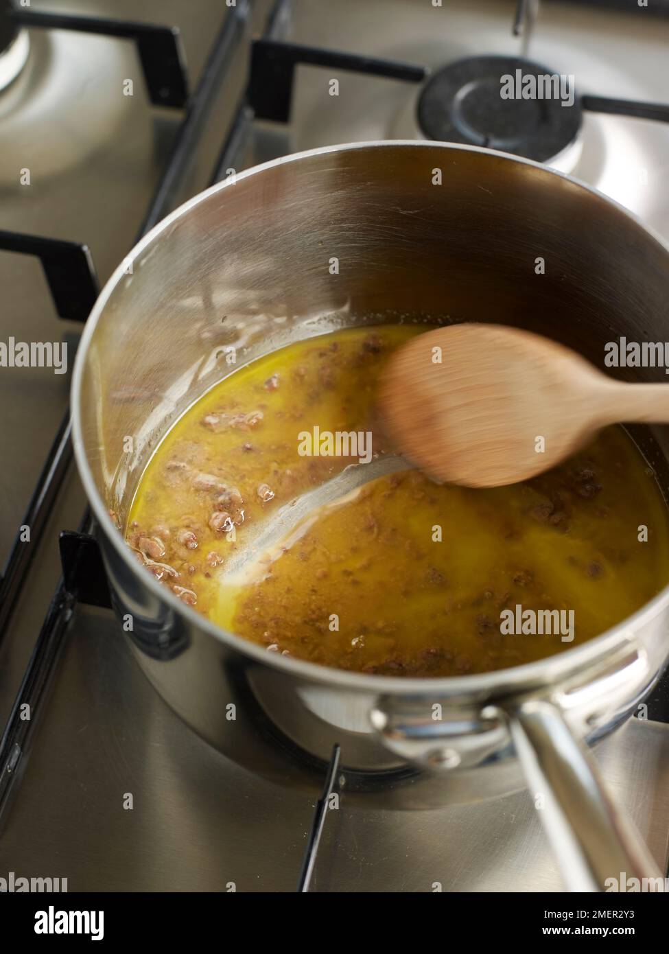 Cooking a roux Stock Photo