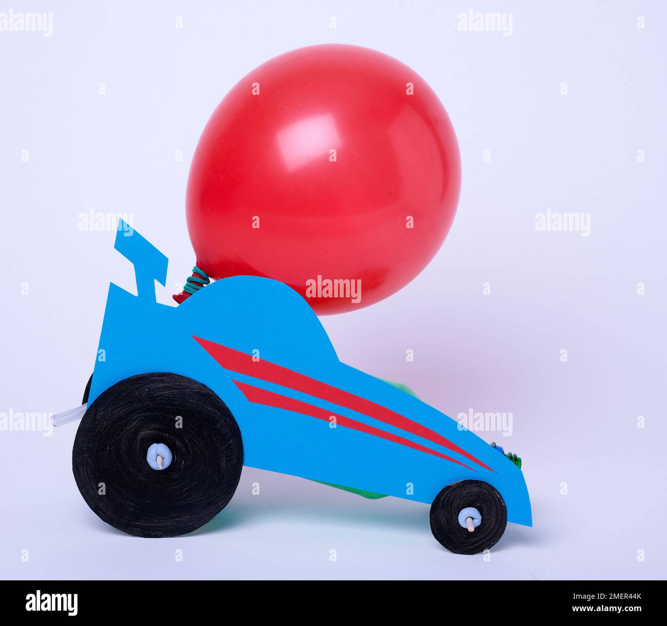 how to make a car out of cardboard and a balloon