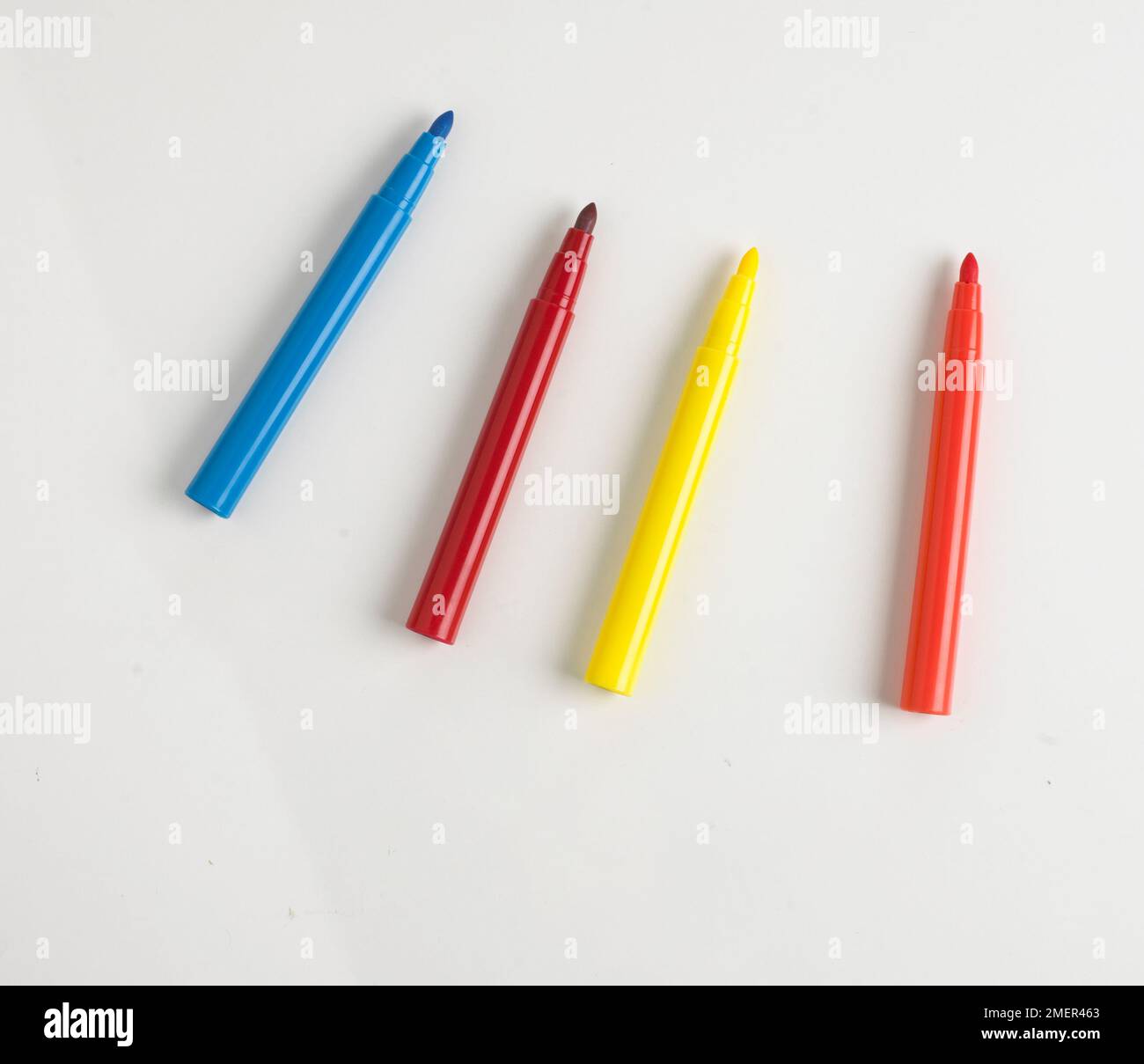 Felttip pens, different colours Stock Photo Alamy