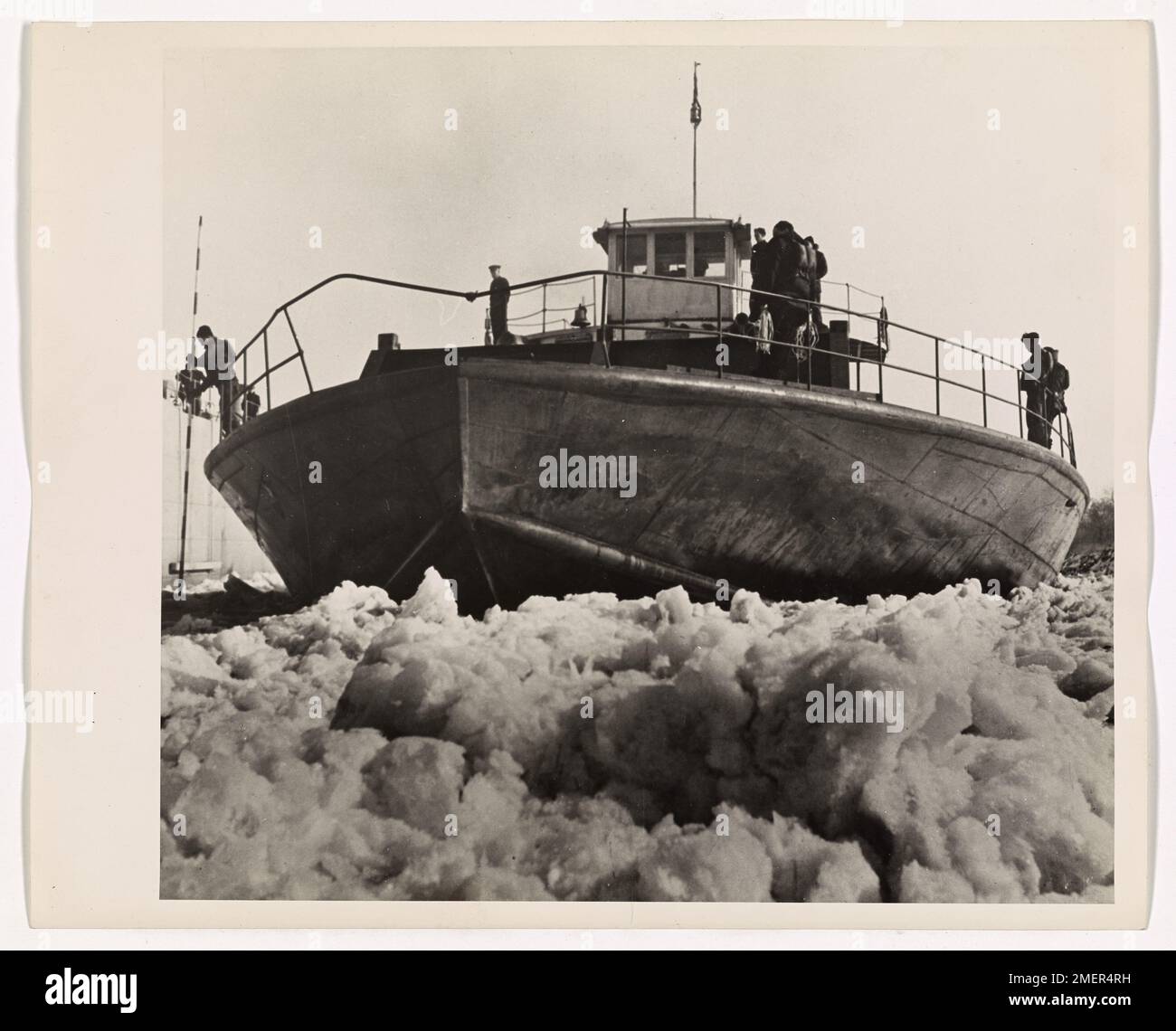 Icy Process A boat is shown navigating through icy waters, demonstrating the ...