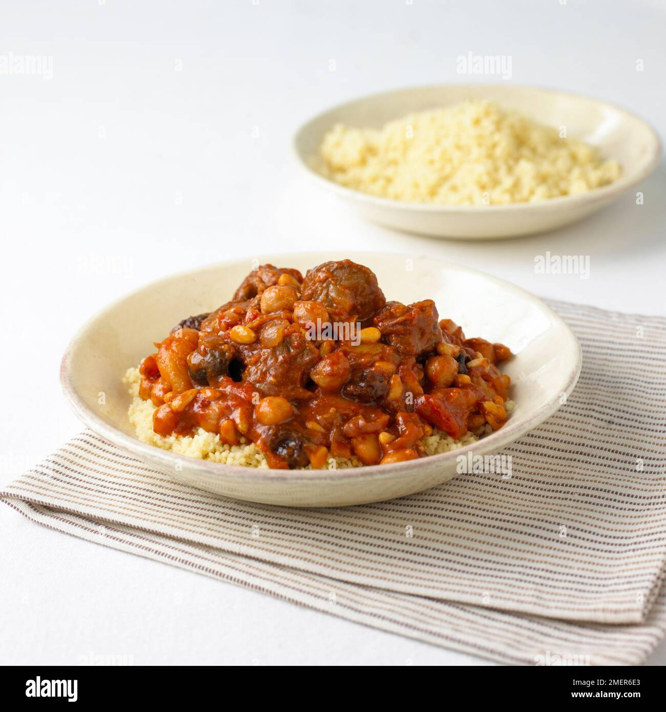 Lamb tagine and couscous Stock Photo - Alamy
