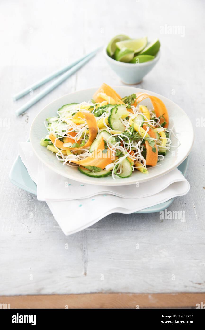 Bean thread noodles and vegetable Stock Photo