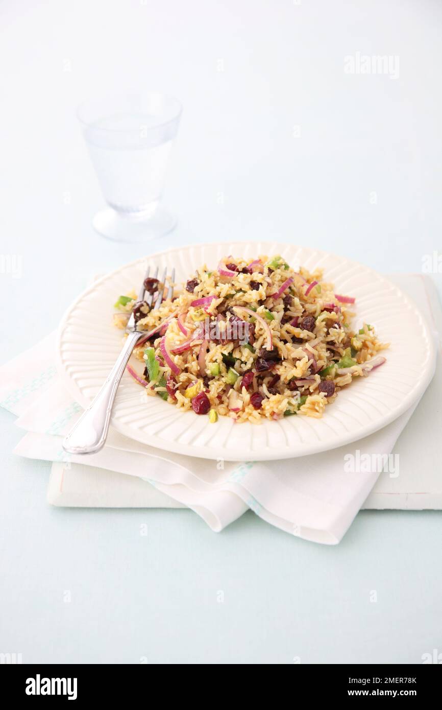 Curried rice salad Stock Photo