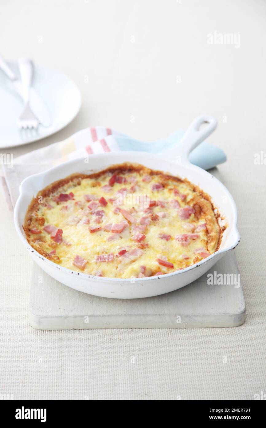 Ham and cheese omelette Stock Photo
