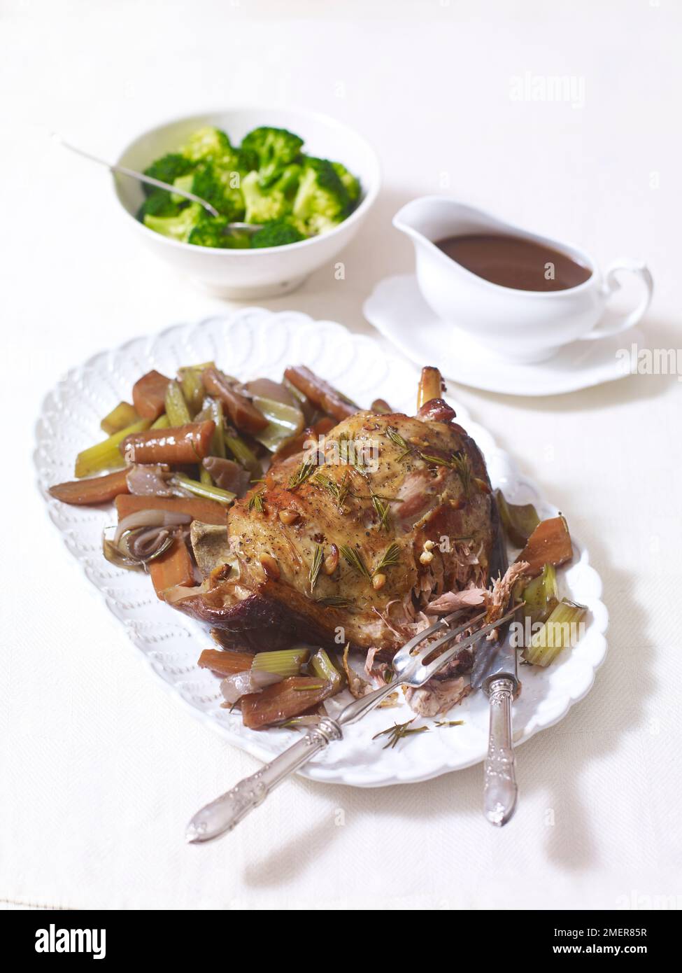 Slow cooked pot roast lamb shoulder Stock Photo - Alamy