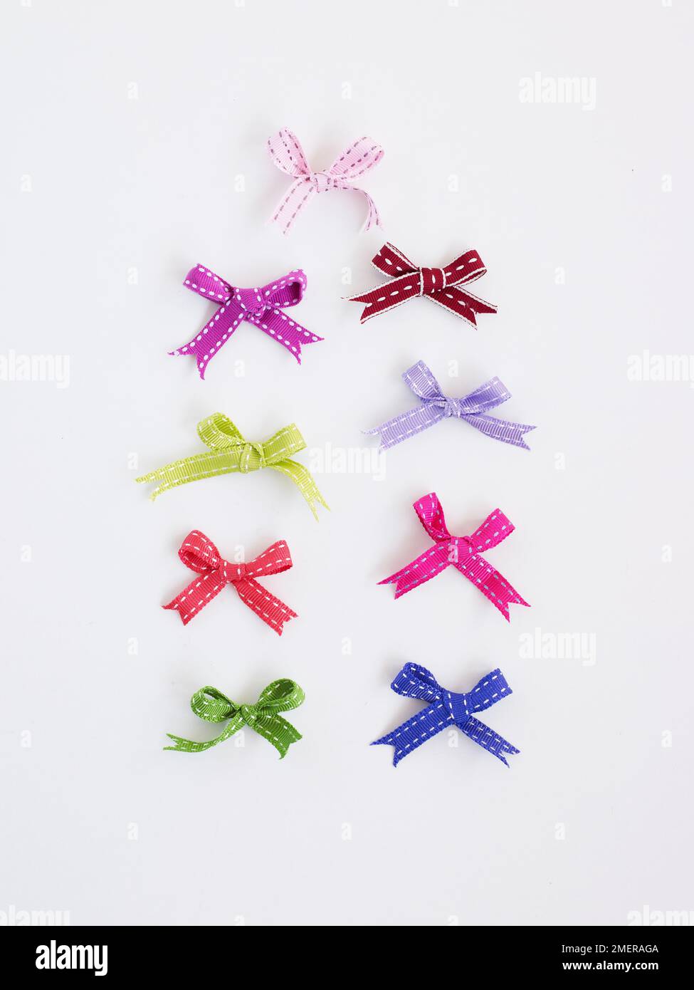 A selection of coloured ribbons Stock Photo