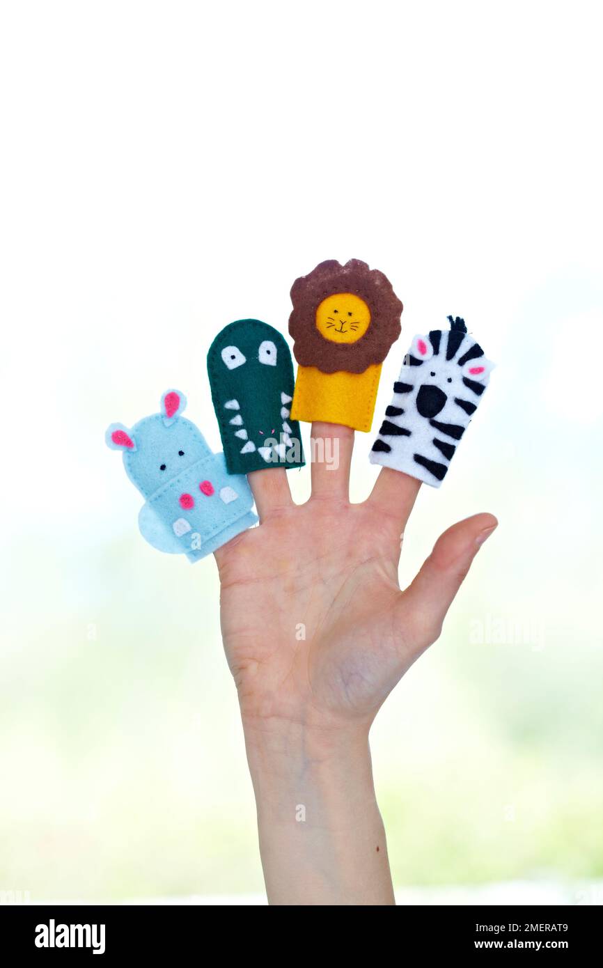 Selection of finger puppets Stock Photo