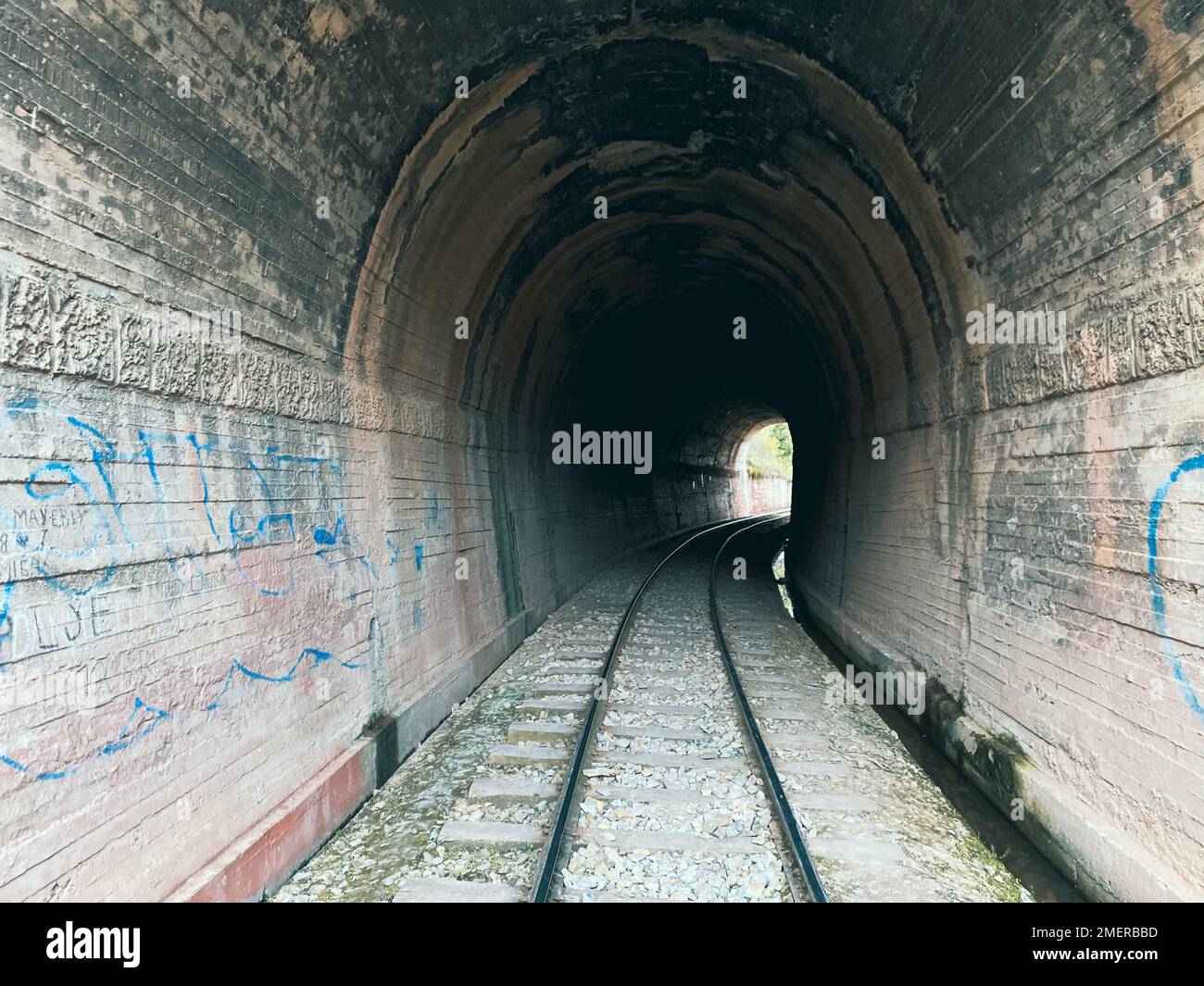 Train Tunnel, Colombia. Stock Photo