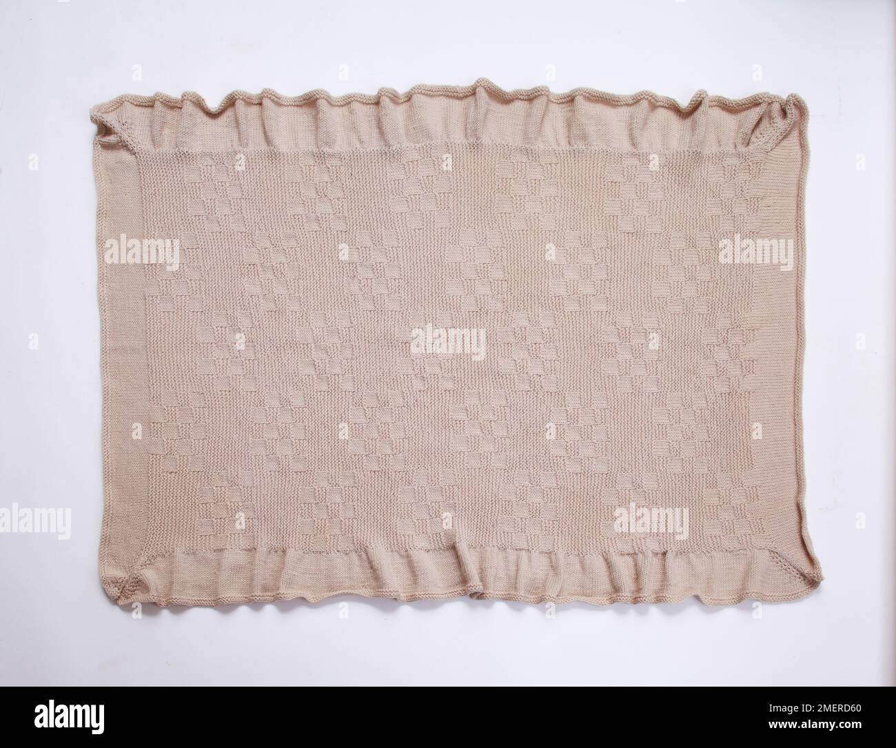 Knitted blanket laid flat Stock Photo - Alamy