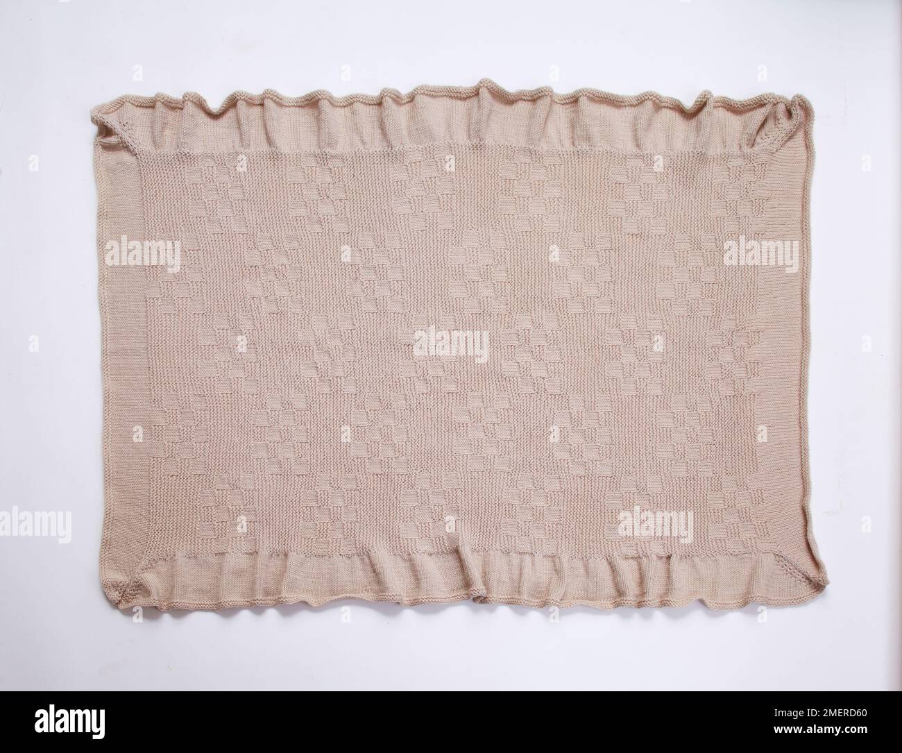 Knitted blanket laid flat Stock Photo Alamy