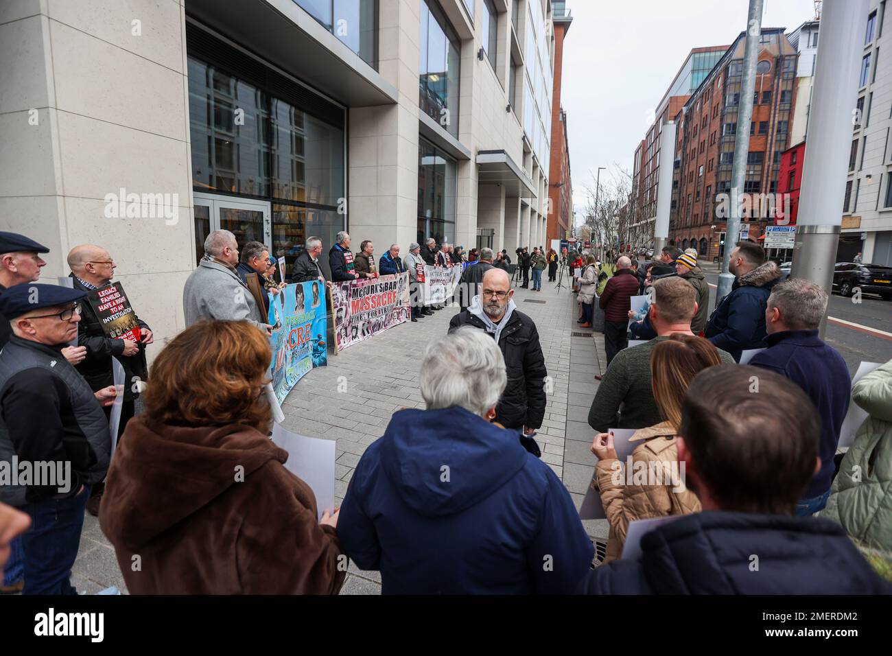 Time for Truth and Justice campaigners protest outside the Northern
