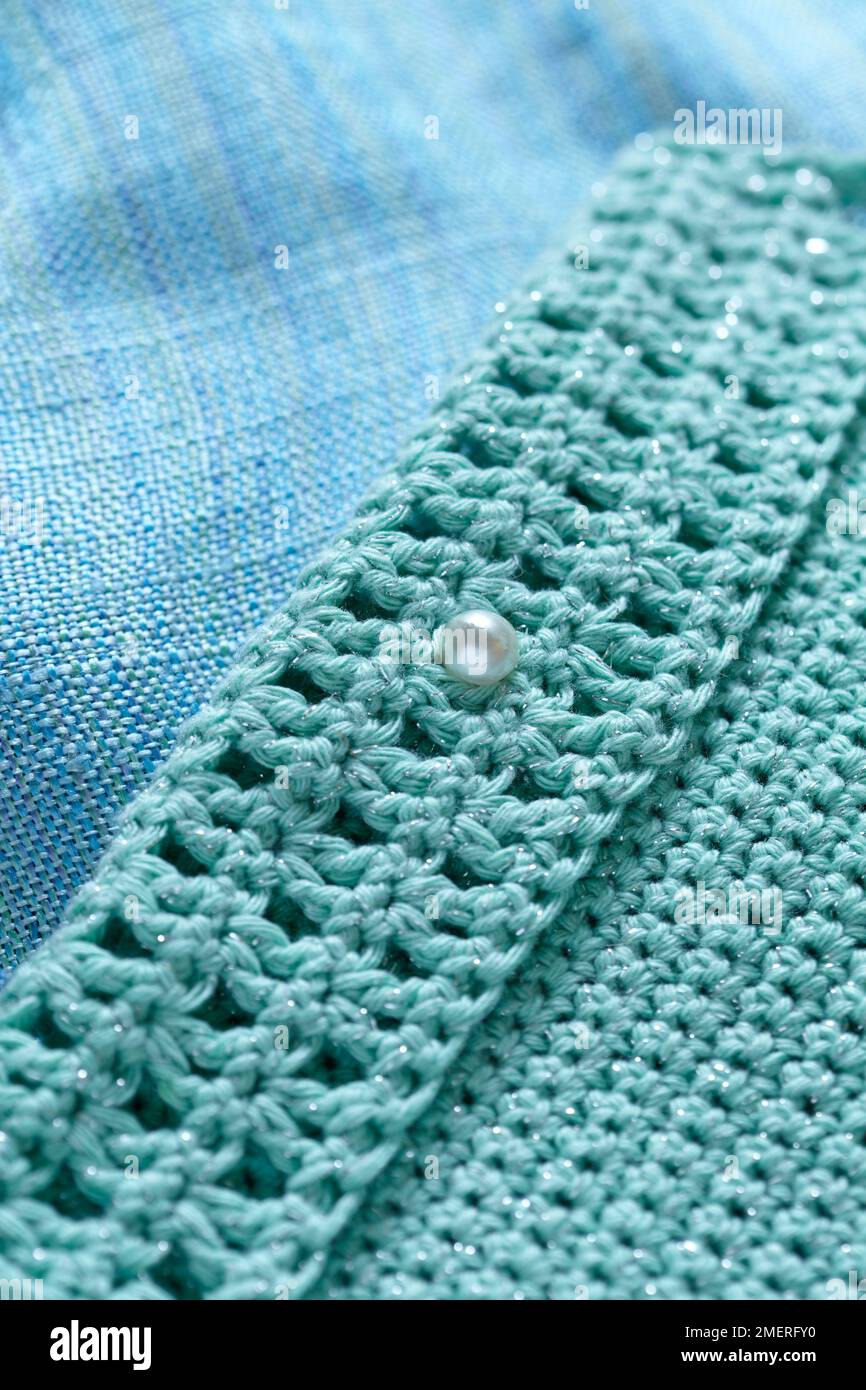 Crocheted clutch bag Stock Photo Alamy