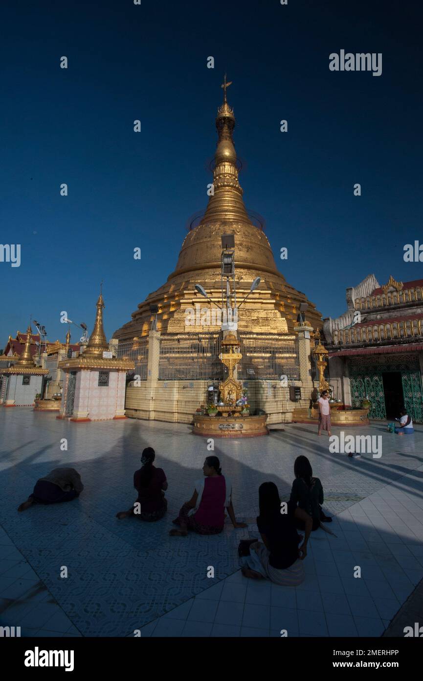 Myanmar, Yangon, Downtown, Botataung Paya, central pagoda Stock Photo