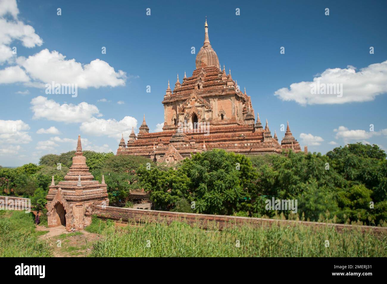 Myanmar, Western Myanmar, Bagan, Htilominlo Temple Stock Photo