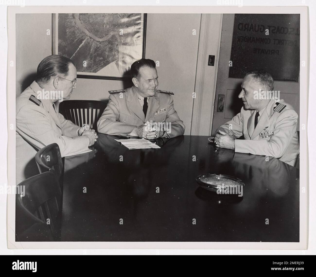 Captain Frank Leamy with others. Stock Photo