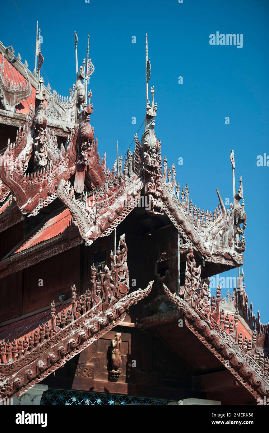 Myanmar, Mingun, building housing Mingun Bell Stock Photo
