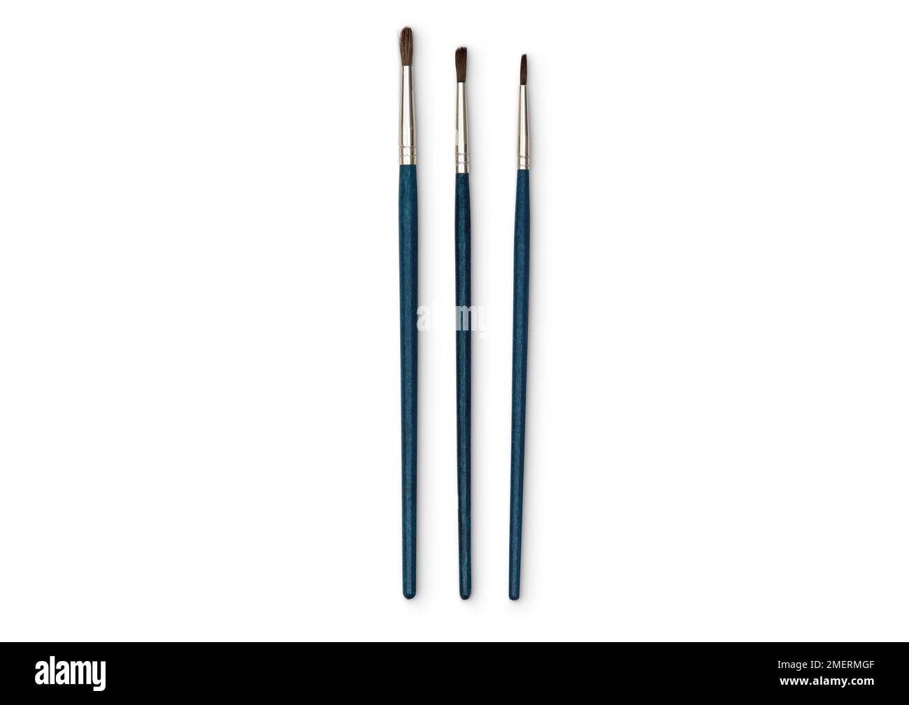 Three fine paint brushes Stock Photo Alamy