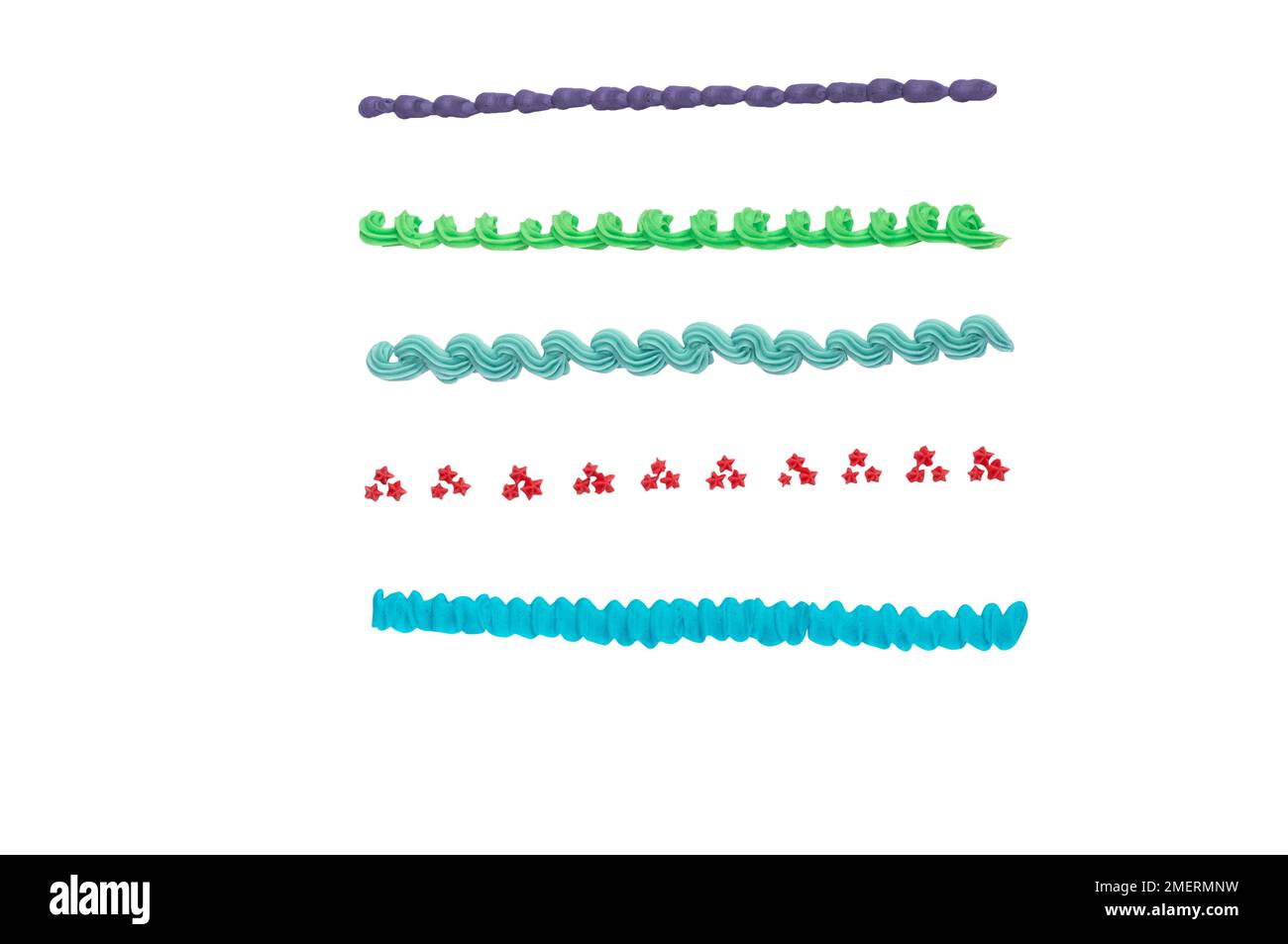 Fondant icing patterns, cake decorations Stock Photo Alamy