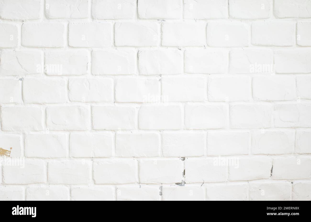 Textured backgrounds, brick wall painted white Stock Photo