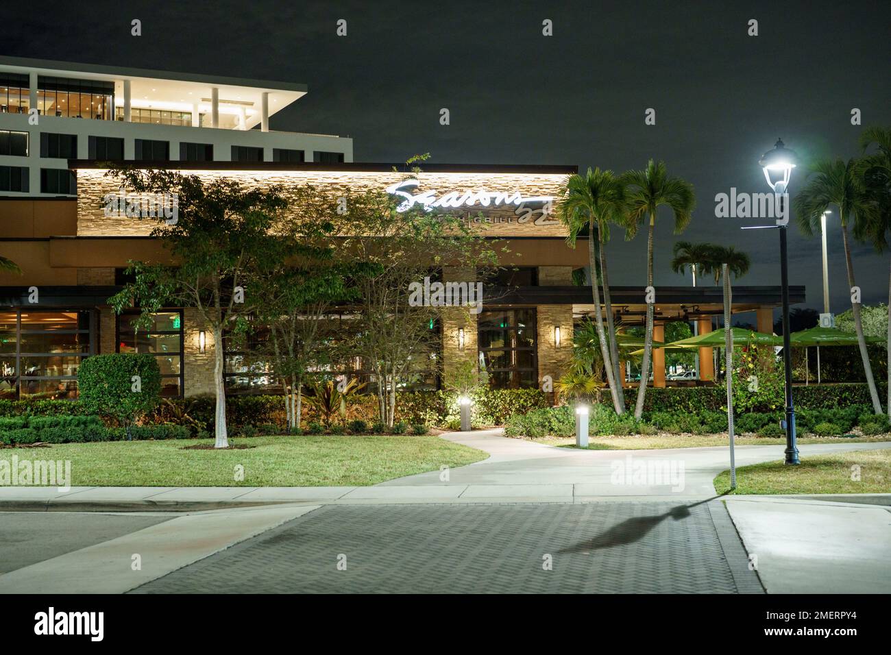 Sunrise, FL, USA - January 23, 2023: Seasons 52 restaurant Sawgrass Mills Mall Stock Photo