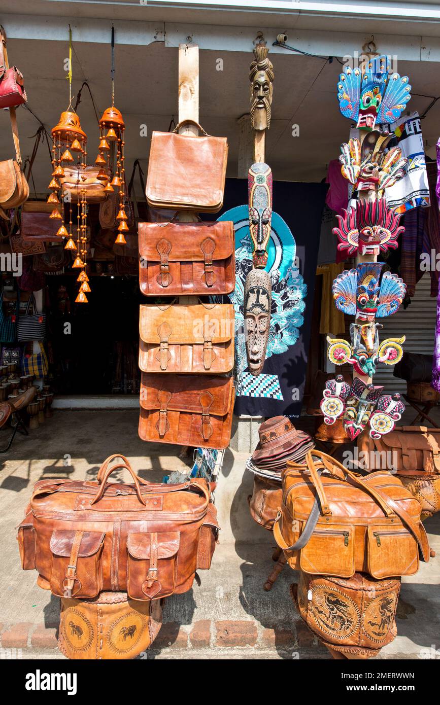 Leather goods market stall hi-res stock photography and images - Alamy