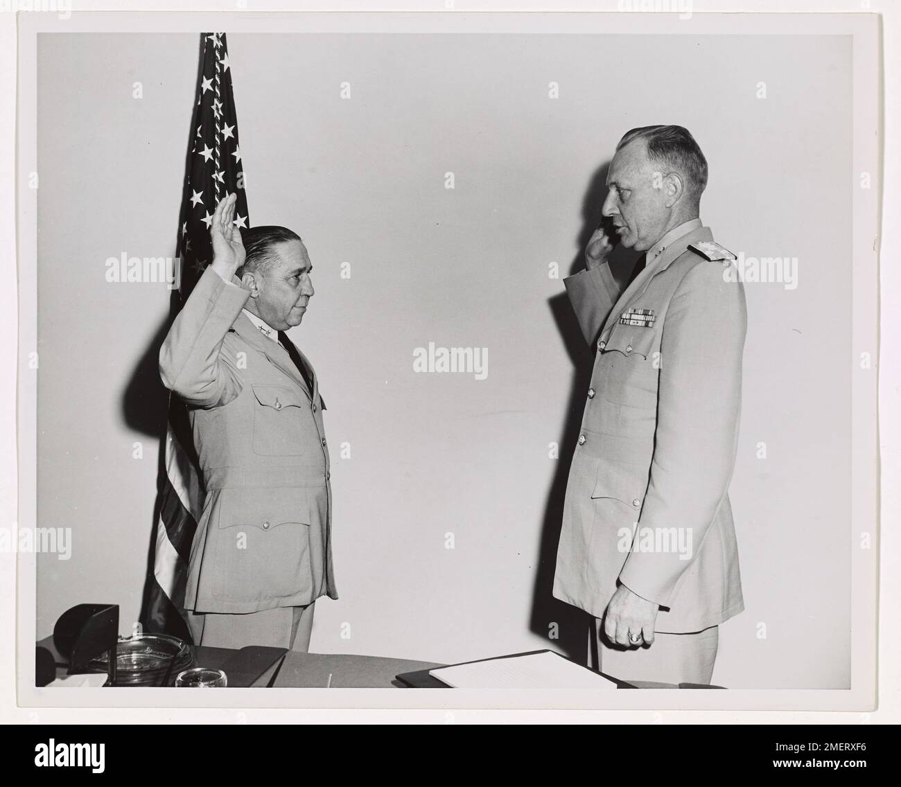 Frank T. Kenner being sworn in. Stock Photo