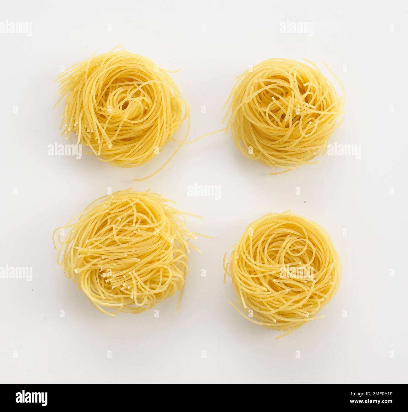 Capelli d'angelo pasta nests Stock Photo Alamy