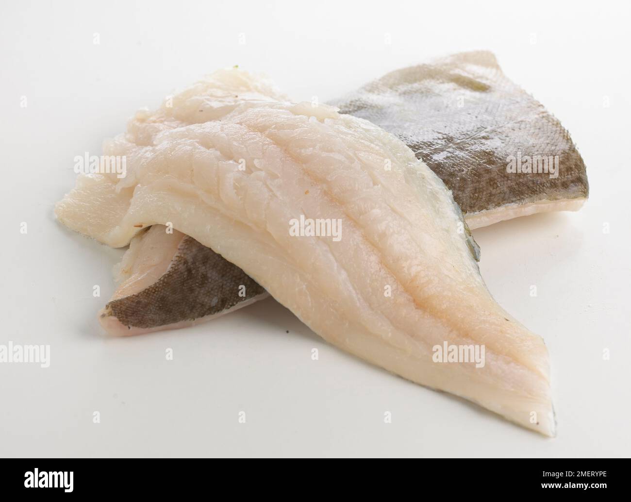Raw white fish fillets Stock Photo