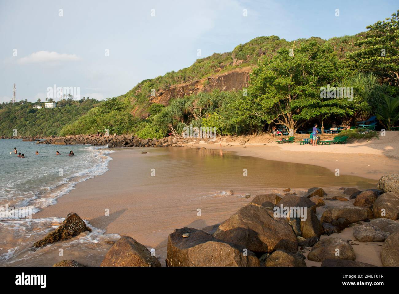 Galle, Jungle Beach, Southern Province, Sri Lanka, Unawatuna Stock Photo