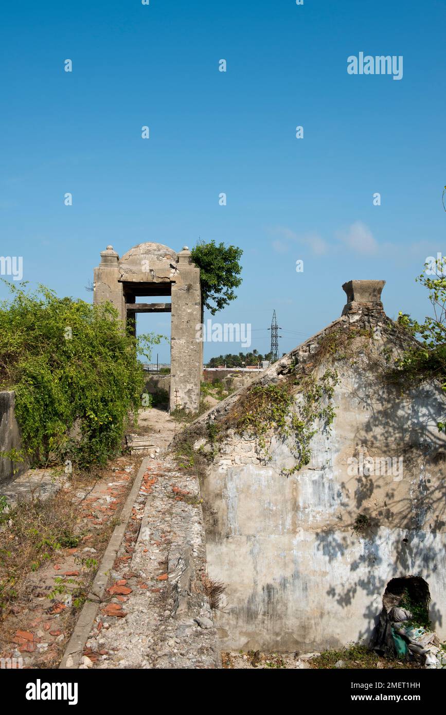 Fort, Mannar Island, North Eastern Province, Sri Lanka, Talaimannar Stock Photo