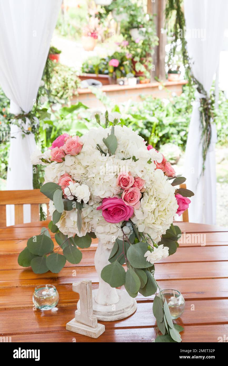 Banquet Decorated Table, With Cutlery. Wedding Decor In The Banquet