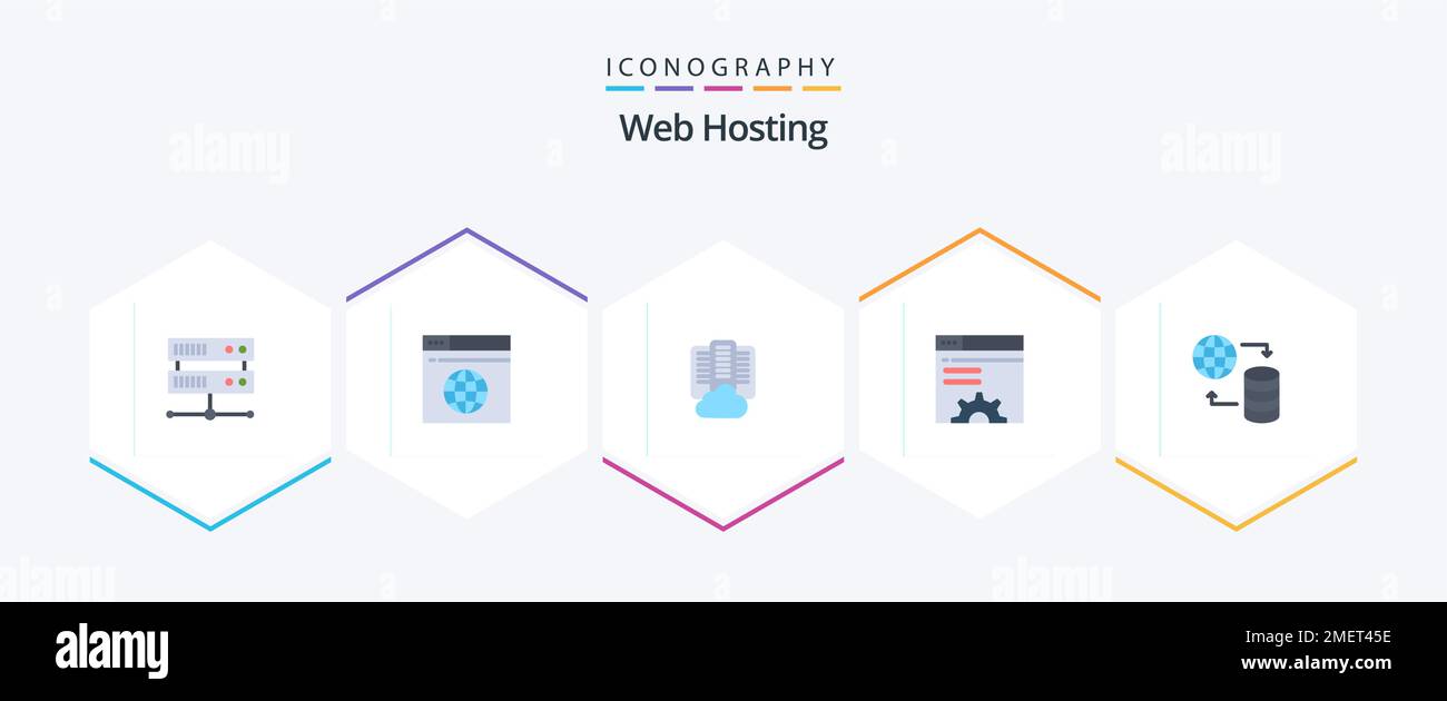 Web Hosting 25 Flat icon pack including service. hosting. center. web ...
