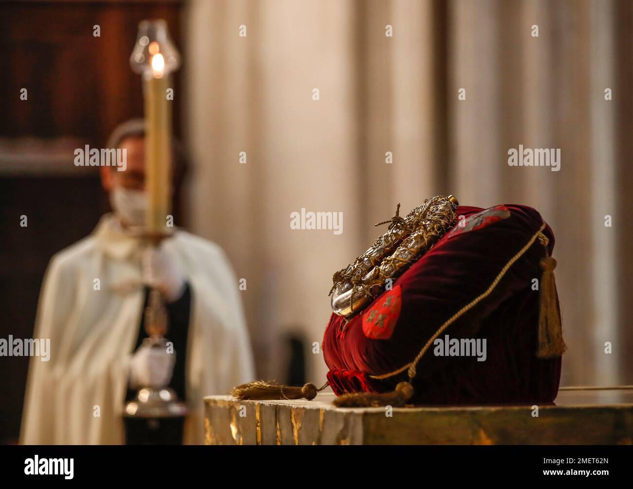 The crown of thorns relic believed to have been worn by Jesus Christ is