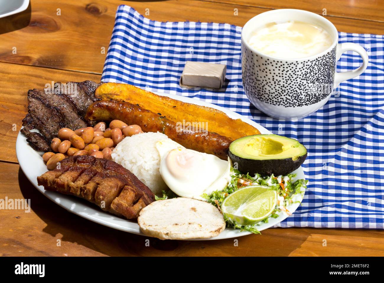 Tasty Paisa Tray; Typical Dish In The Region Of Antioqueña / Colombia. Stock Photo