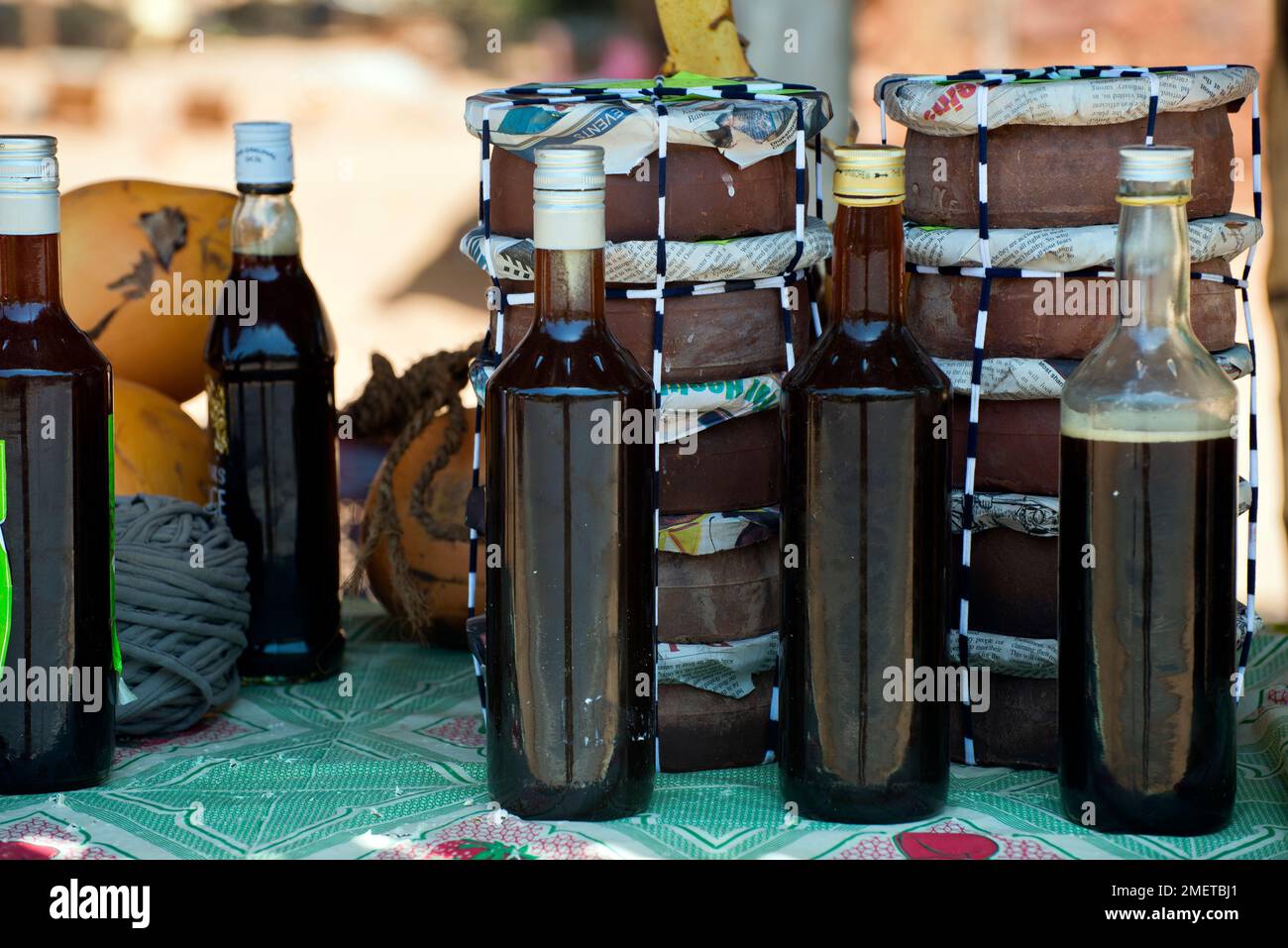 A2, Province of Uva, Sri Lanka, Wellawaya, bottles and jars of produce