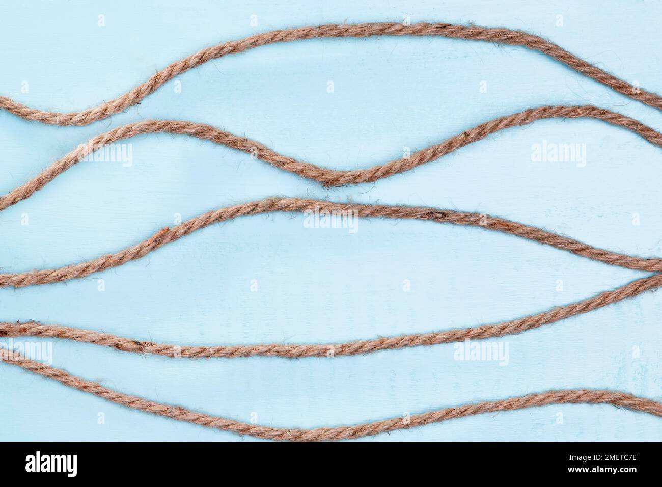 twine strong beige rope horizontal lines Stock Photo