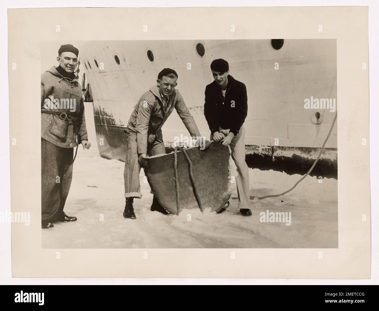 Icebreaking. This image depicts the Comanche off Bear Mountain N.Y