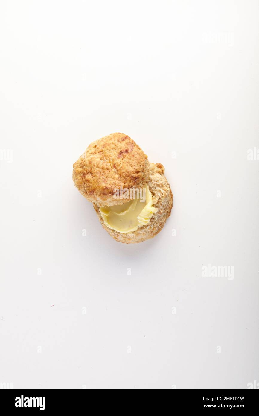 Buttered cheese scone Stock Photo