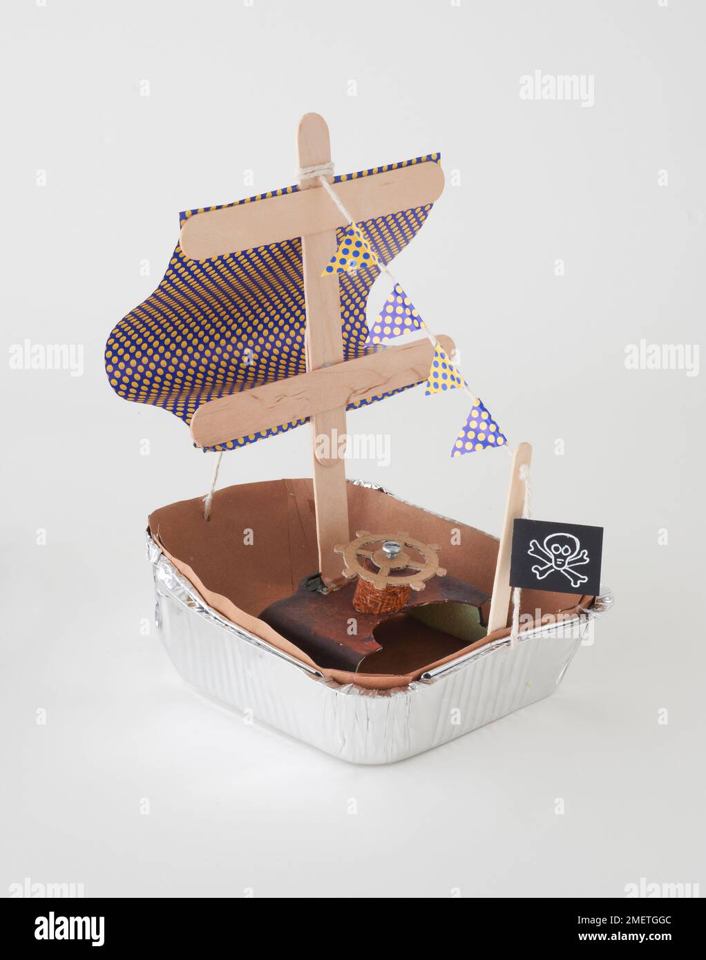 Pirate ship made out of recycled materials Stock Photo Alamy