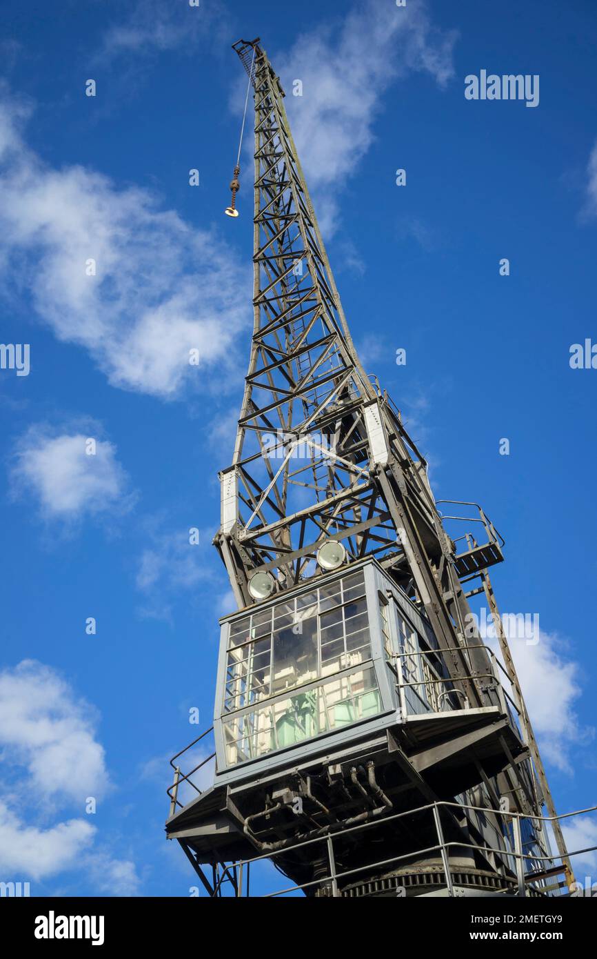 Cargo crane on Princes Wharf next to the MShed museum, Bristol