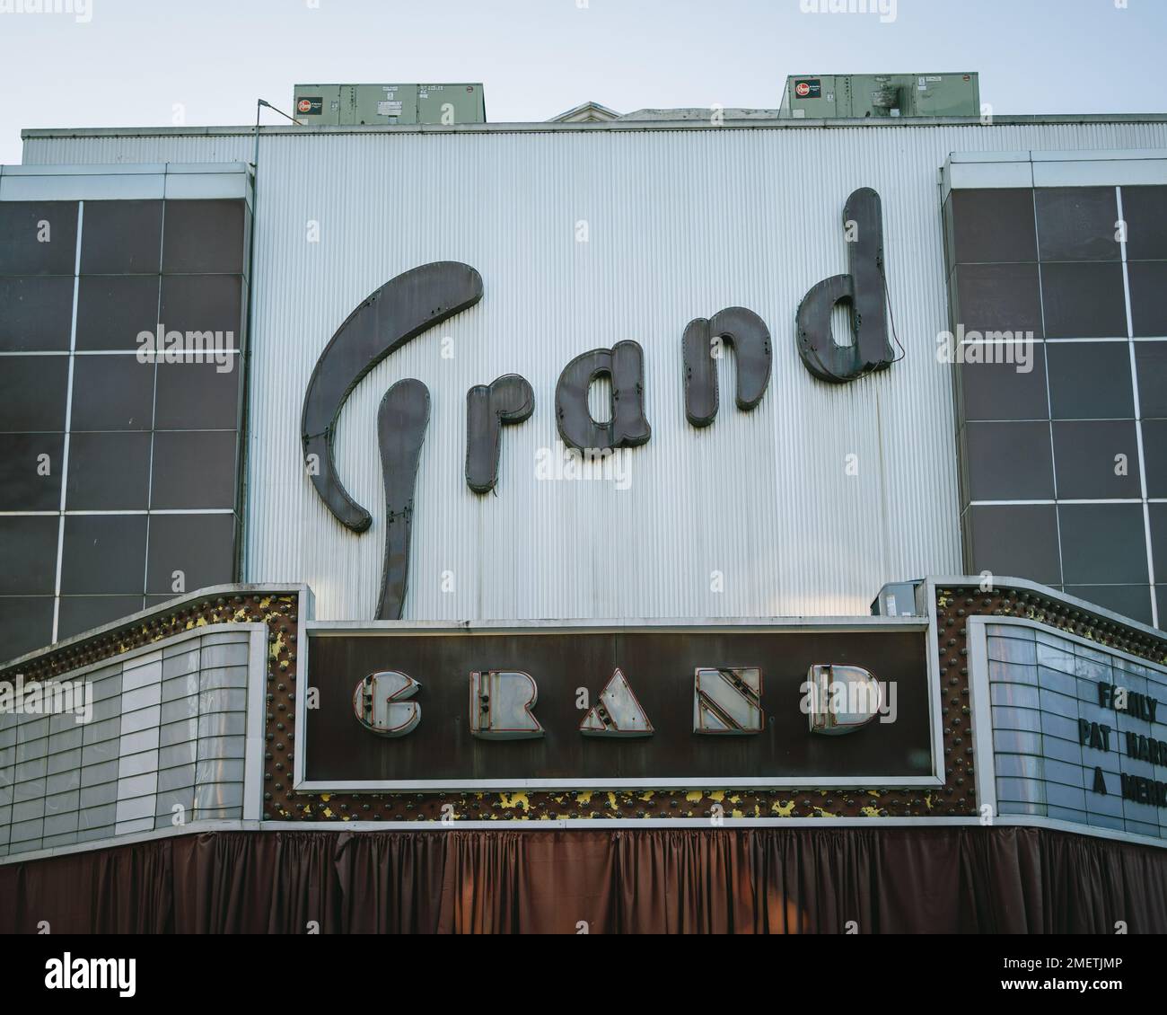 Vintage Grand Theater sign, New Albany, Indiana Stock Photo Alamy