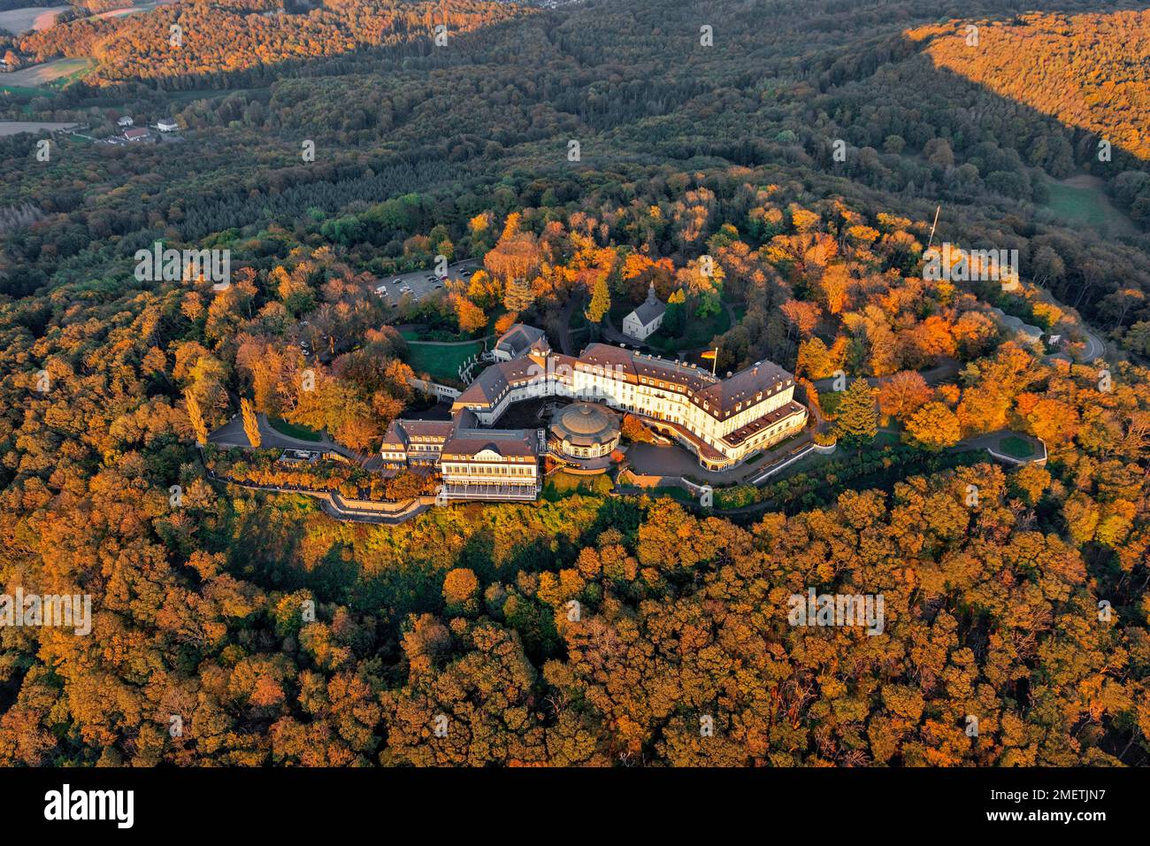 Hotel Petersberg, formerly Guest House of the Federal Government, Siebengebirge, Koenigswinter, Rhineland, North Rhine-Westphalia, Germany Stock Photo