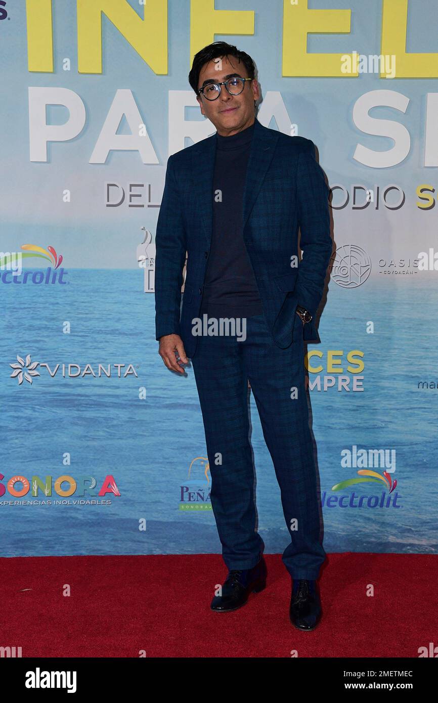 January 23, 2023, Mexico City, Mexico: Adal Ramones attends Infelices para Siempre film Premiere at Cinepolis Oasis Coyoacan. on January 23, 2023 in Mexico City, Mexico. (Photo by Jaime Nogales/ Eyepix Group) Stock Photo