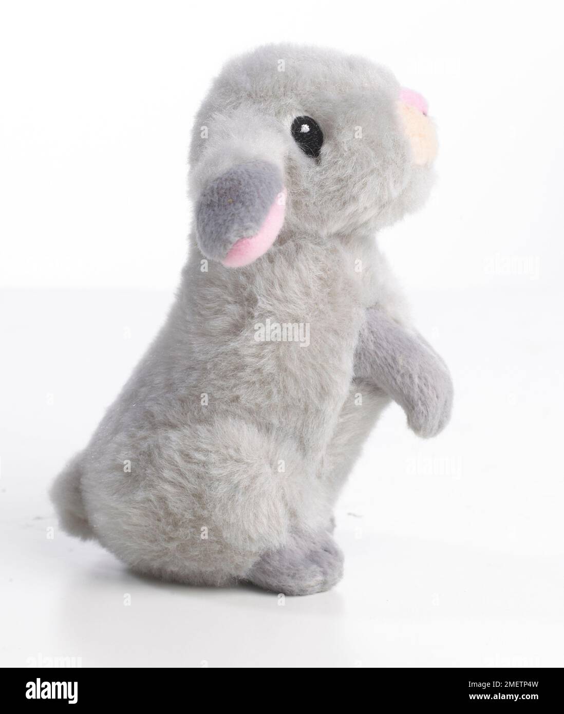 Grey rabbit soft toy Stock Photo Alamy