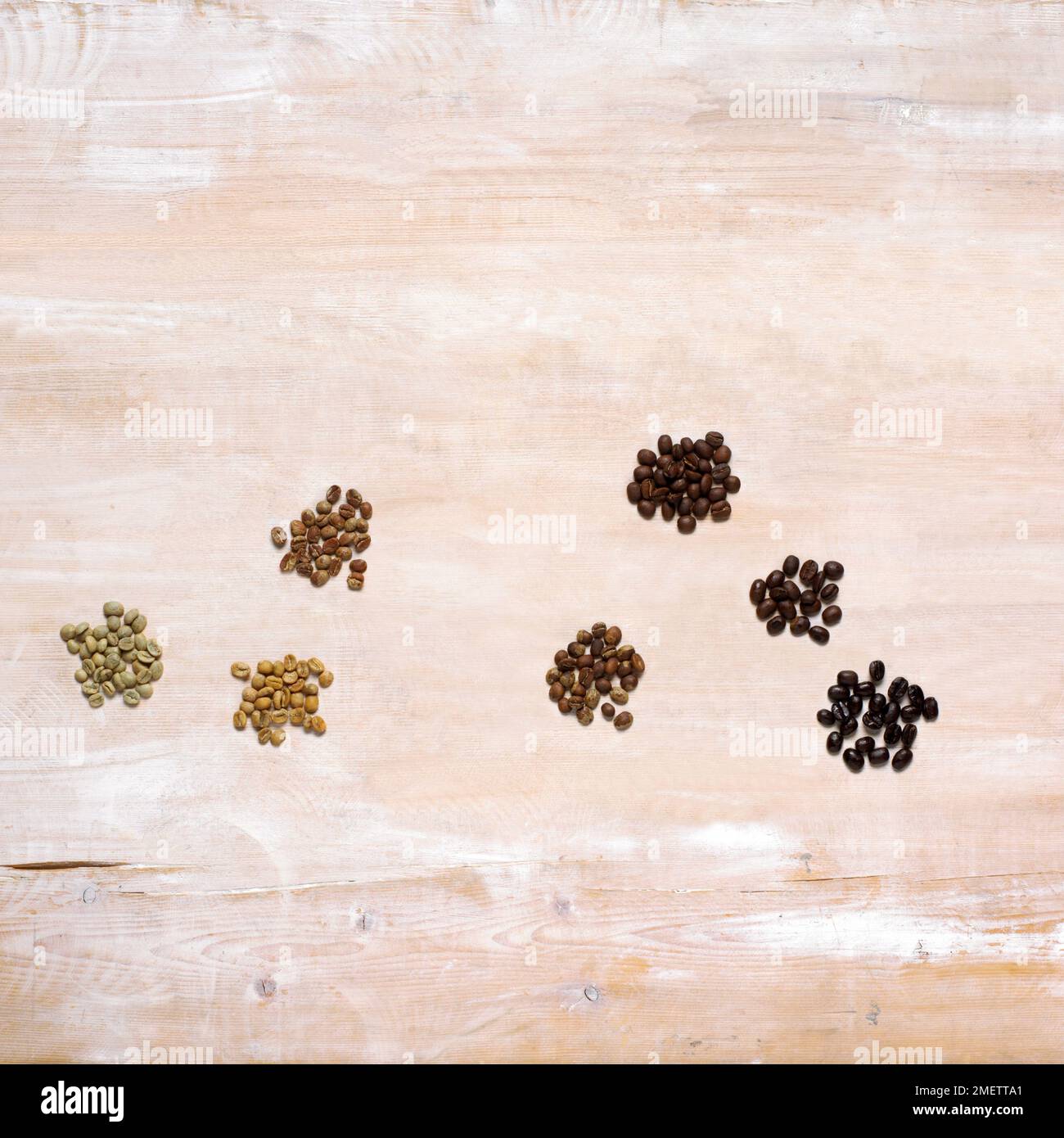 The stages of roasting Green Coffee Beans Stock Photo Alamy