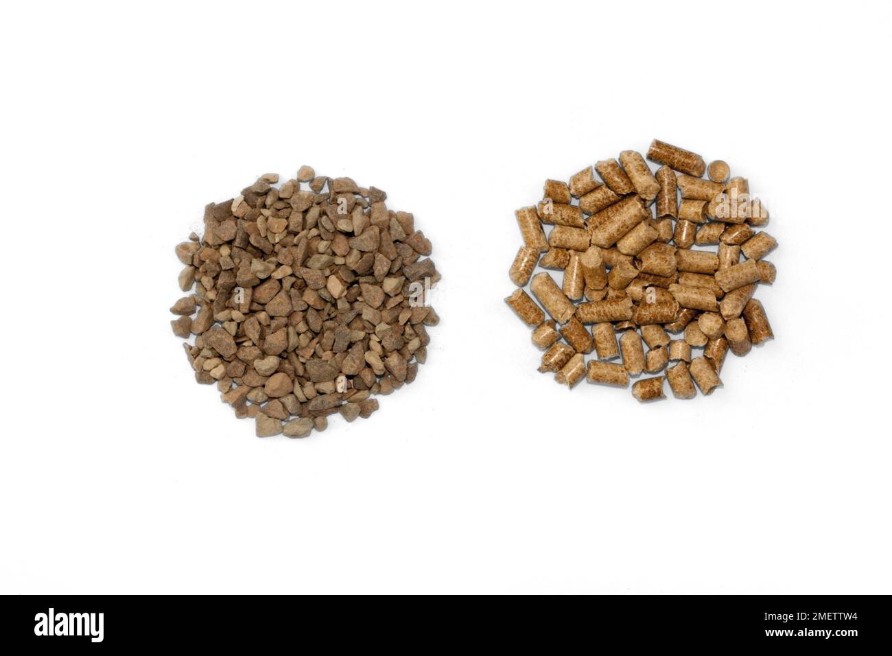 Clay and Fibre pellet litter Stock Photo