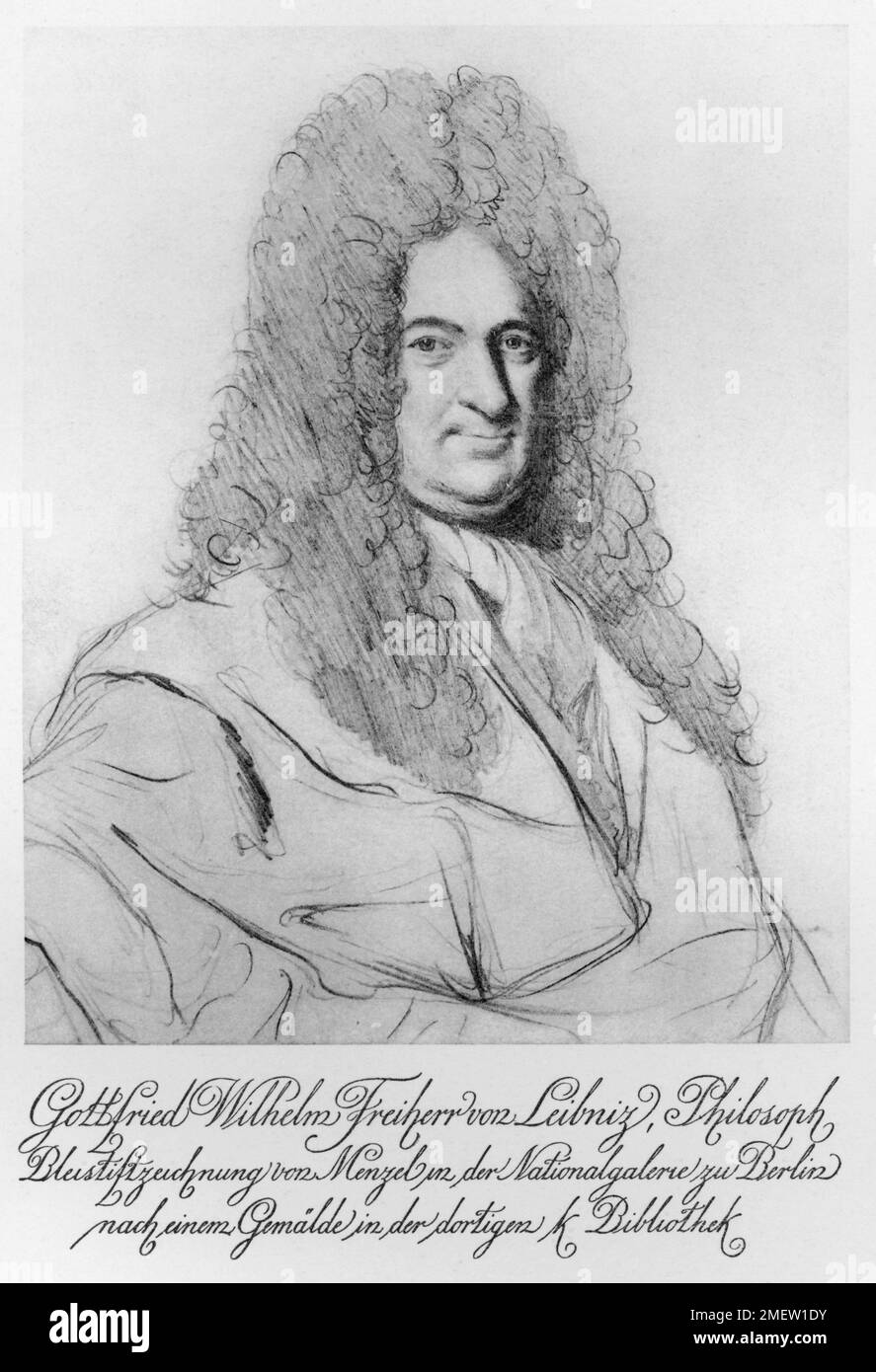 Gottfried Wilhelm Freiherr von Leibniz, philosopher Stock Photo