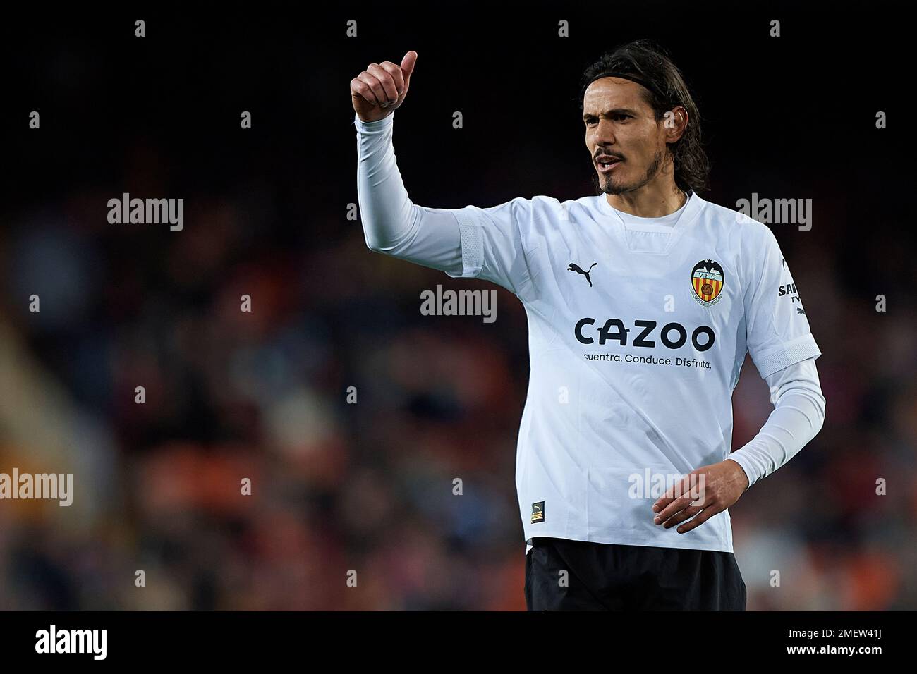 Edinson Cavani of Valencia during the La Liga match between Valencia CF ...